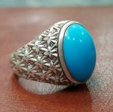 Very old clean blue Feroza Ring For Men turquoise ring feroza Ring Plain rings 