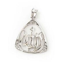 Allah Charm .925 Sterling Silver Islamic Prayer Pendant Muslim Graduation Gift