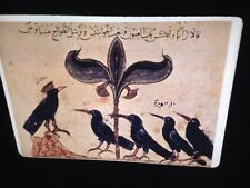 Islamic 13th C Illum Syrian Manuscript Page 35mm Slide: Kalila Wa Dimna- Crows