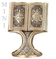 Islamic Table Decor | Quran Open Book with Allah & Muhammad | Gold 182-2S Mini