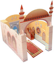 Playhouse Masjid Mosque Muslim Kids Toy Learn Islam Quran Praying Mat Salah Rug 