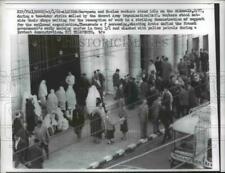 1962 Press Photo Eurpean and Moslem workers on two hour strike - nee00444