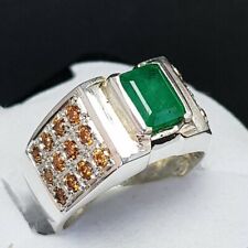 Mens Emerald Ring Emerald cut Emerald Rings Swat emerald rings Real zamurud 