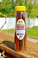 HONEY STICKS 20 Straws ASSORTED FLAVORS PURE USA HONEY INSIDE Each Honey Straw