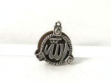 Allah Pendant Sterling Silver w 1935 Penny Arabic Muslim God Vintage Jewelry 