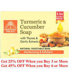 Turmeric & Cucumber with Thyme & Garlic Extract Soap Bar Halal 100% Vegan 6.3 OZ