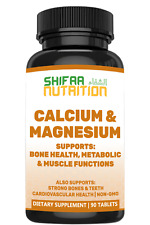 Halal Calcium Magnesium Supplement with Vitamin D3, Bone Strength 30 servings