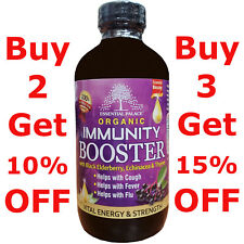 Organic Immunity Booster with Black Elderberry Good For Cough, Fever, Flu 8 OZ