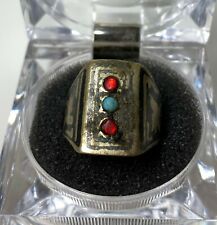 Silver Islamic Ring With Three Stones (Size 7 US)