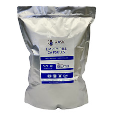 Empty Gelatin Clear Capsules Size 00 Halal Certified Kosher Gluten Gel 5,000 ct