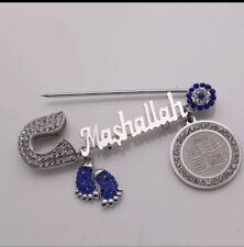 Koran four Qul suras Allah Stainless steel brooch islam muslim pink turkish evil