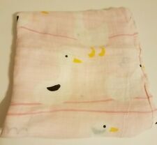 Baby Blanket Pink with White Duck Design 47" x 39"*