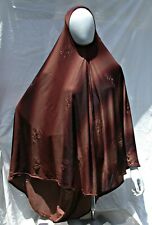 Adult Amira Khimar One Piece Somali Hijab Muslim Women Overhead BROWN Scarf