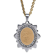 Silver Gold Pt Bismi Allah Quran Necklace Islamic God Islam Muslim Chain Gift 