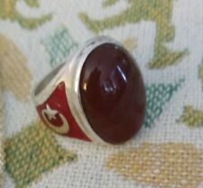 Islamic Muslim (Carnelian) Ring in Sterling Silver . 