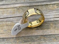 Ring Gold Tone Fashion Rings Religious Jewelry Muslim KALAMA SHAHDAT Size 8