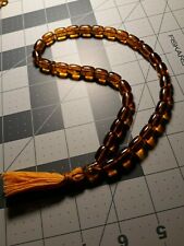 Natural Baltic Amber Islamic Prayer Beads Muslim  Misbaha Tasbih Rosary 33