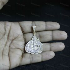 3.00 Ct Diamond Islamic Prophet Allah Pendant Charm 10k Yellow Gold Finish