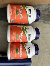Pack Of 3 Now Foods Chlorella 1,000mg 120 Tablets 10/23