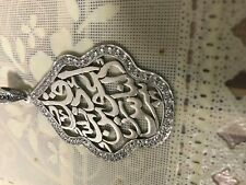 Huge Islamic Muslim Quran Allah 925 Sterling Silver Man Woman Pendant Charm