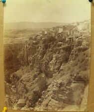 antique old PHOTO LEROUX  Arab Muslim AFRICA Constantine cliffs ALGERIA 1890s