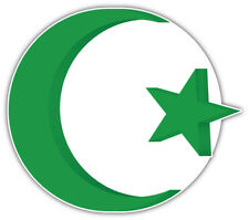 Star And Crescent Religion Symbol Islam Car Bumper Sticker Decal ''SIZES''