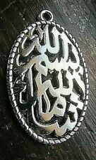 Islamic Prayer to Allah-Silver Arabic Muslim Moslem Religion Pendant Jewelry