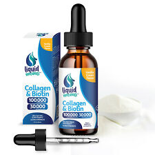 Liquid Naturalsᵀᴹ Collagen Biotin Drops Supplements, Vanilla Flavor, 2 Fl. Oz