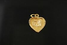 22k 22ct Solid Gold Muslim Religious Allah Pendant Modern Heart Design p999 ns