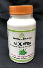 GREEN&ORGANIC Super ALOE VERA  500 mg 60 Vegetarian Capsules Halal Supplement