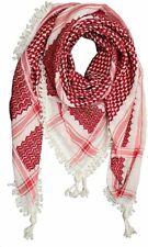 Red and White Palestinian Arab Muslim Islam Prayer Shawl Arafat Head Scarf 