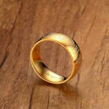 8mm Gold Stainless Steel Islamic Wedding Ring - US SELLER