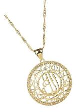 24k Gold Muslims Allah Pendant Necklace Charm Arabic Islamic Rhinestone Jewelry