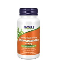 Now Foods Ashwagandha Standardized Extract Dietary Supplement 450 mg 90 Veg Cap+