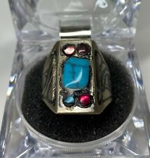 Islamic Silver Ring With Stones (Size 9 3/4 US)