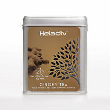 Ginger Tea Limited Edition Tin 15 Pyramid Tea Bags by Heladiv