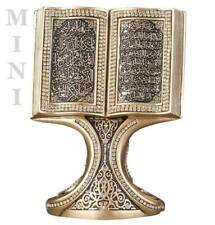 Islamic Table Decor | Quran Open Book Ayatul Kursi Nazar Dua | Gold 181-2S Mini