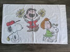 Vintage Peanuts Gang Pillowcase 60s Montgomery Ward Muslim Snoopy Charlie 31x19