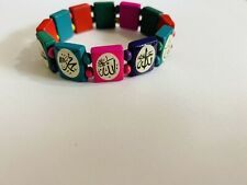 Islamic / Muslim Wooden Colorful Saints Bracelet Allah | Ali | Fatimah | Husayn