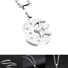 HIJONES Men's Stainless Steel Retro Islamic Pendant Necklace Chain 20 inch Star