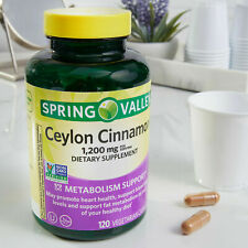 CEYLON CINNAMON Blood Sugar Supplement Diabetic 1200mg 120Ct VEGAN HALAL Capsule