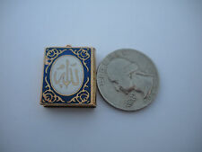 Extremely Rare Islamic Ottoman 18K Gold Enamel Museum Qual. Quran Charm Pendant