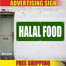 HALAL FOOD Advertising Banner Vinyl Sign Flag restaurant meat market delivery
