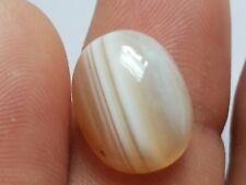 Islamic 12.10 Ct Natural Yemeni Soleimani Aqeeq Hakik Oval Cut Gemstone