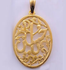  Islamic Shia 18K Real Gold Filled Imam Hussain Pendant - FREE Necklace 