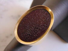 Womens Vintage Estate 18k Yellow Gold Muslim Prayer Ring 20.3g E1299