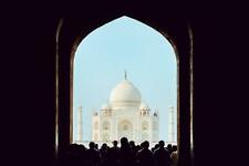 Majestic Taj Mahal Arch Agra India Photo Art Print Mural Poster 36x54 inch