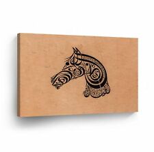 Islamic Wall Art Black Horse with Arabic Calligraphy Canvas Print Home Decor