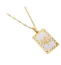 24K New Islamic Allah Pendant Charm Gold Pendant Necklace Religious Muslim