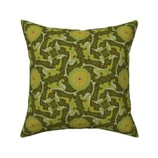Islamic Damask Victorian Floral Throw Pillow Cover w Optional Insert by Roostery